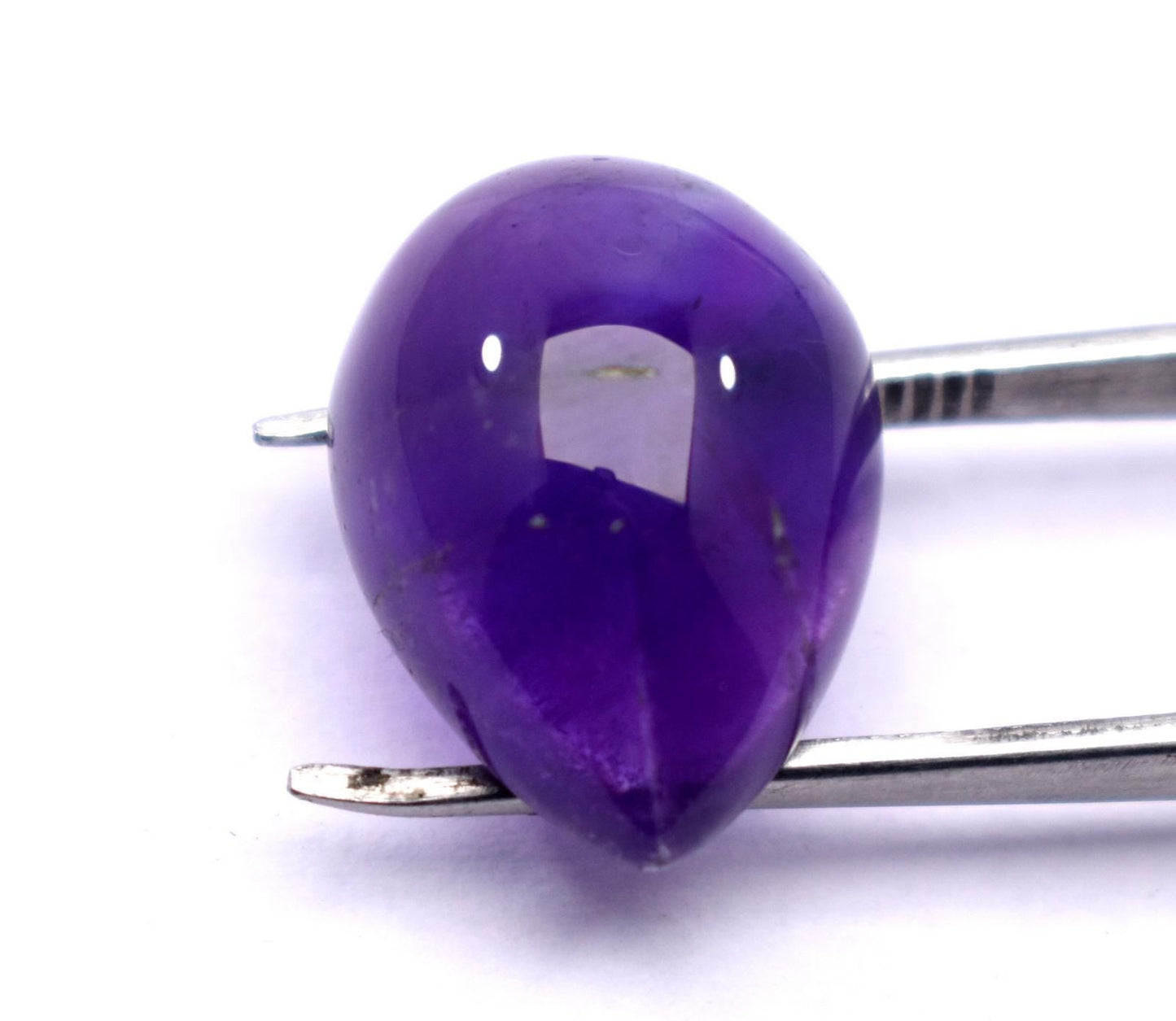 Amethyst, Natural Purple Amethyst, Pear Cabochon Loose Gemstone, 15.00 Carat, Size-14x19x8mm, Gift For Her,