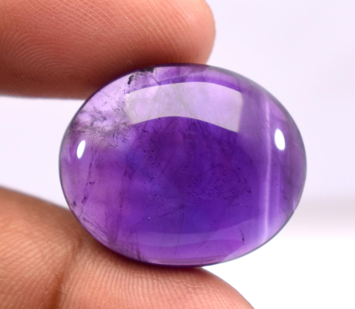 Rare & Natural Purple Amethyst, Oval Cabochon Loose Gemstone, 29.70 Carat, Size-19.5x23x9mm, Gift For Her,