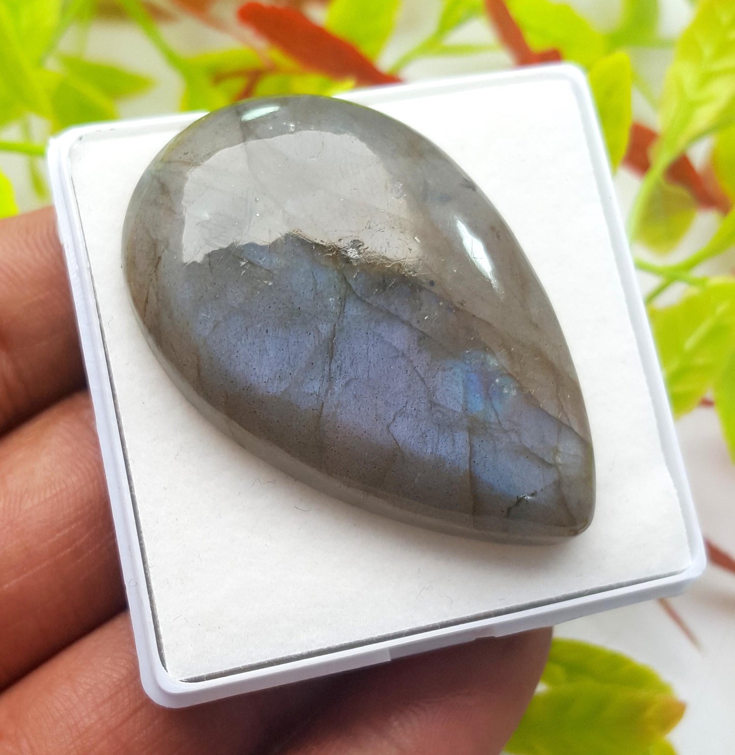 100% Natural Multi Labradorite, Pear Smooth Cabochon Loose Gemstone, 100.00 Carat, Size-48x31x8mm, Gift For Her, PC-1