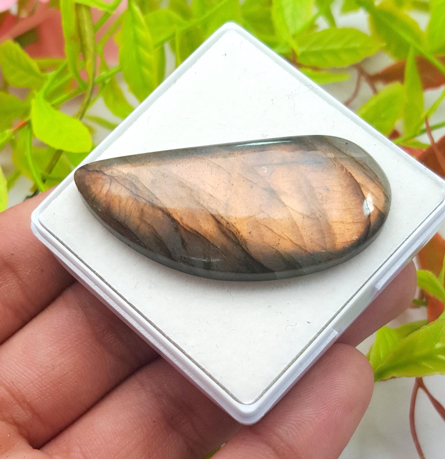 Labradorite, 100% Natural Multi Labradorite, Fancy Shape Smooth Cabochon Loose Gemstone, 64.20 Carat, Size-49x22x7mm, Gift For Her, PC-1