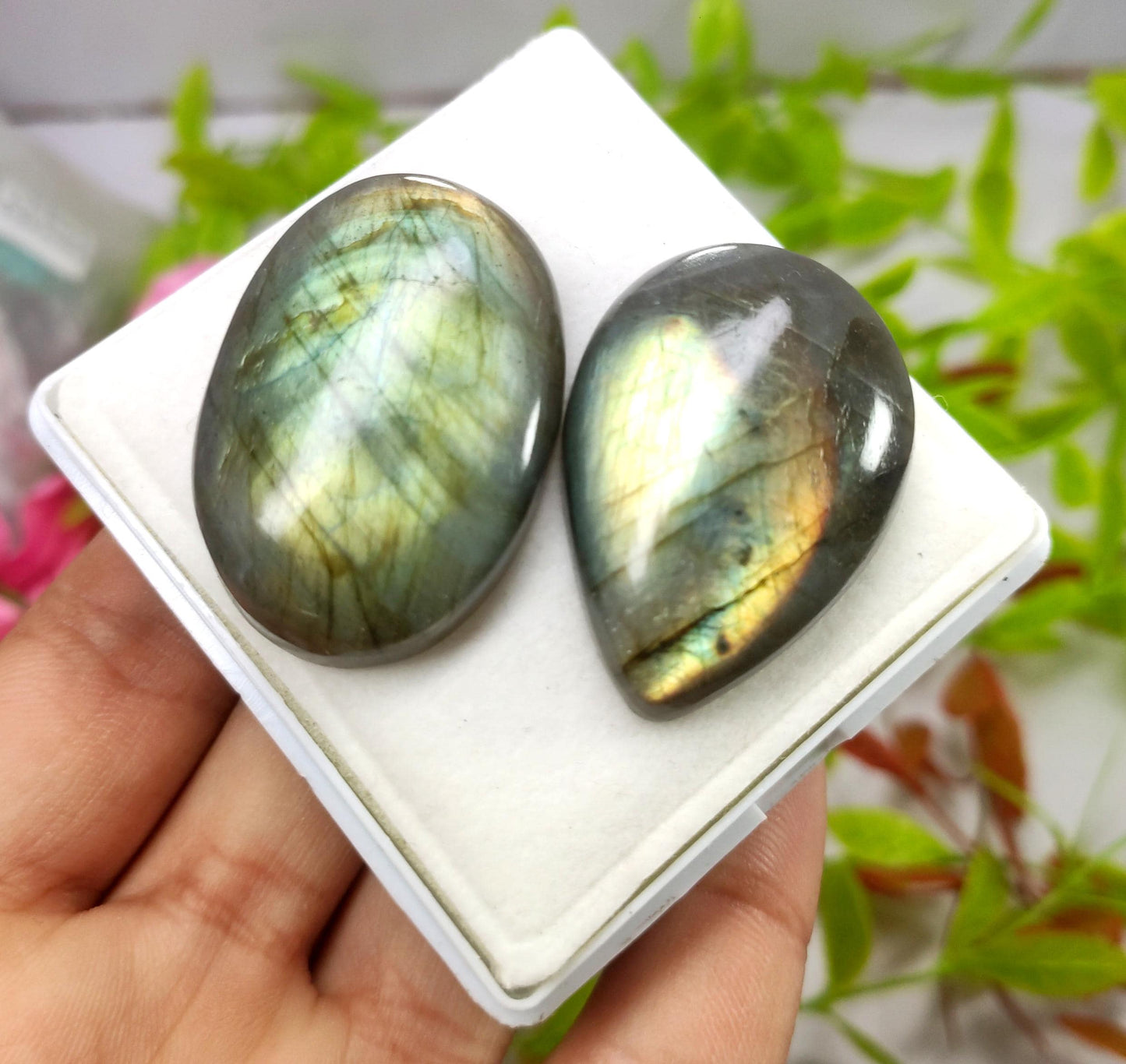 100% Natural Multi Labradorite, Mix Shape Smooth Cabochon Gemstone Lot, 164.00 Carat, Size-39x26x9mm To 38x26x10mm, Gift For Her, PC-2