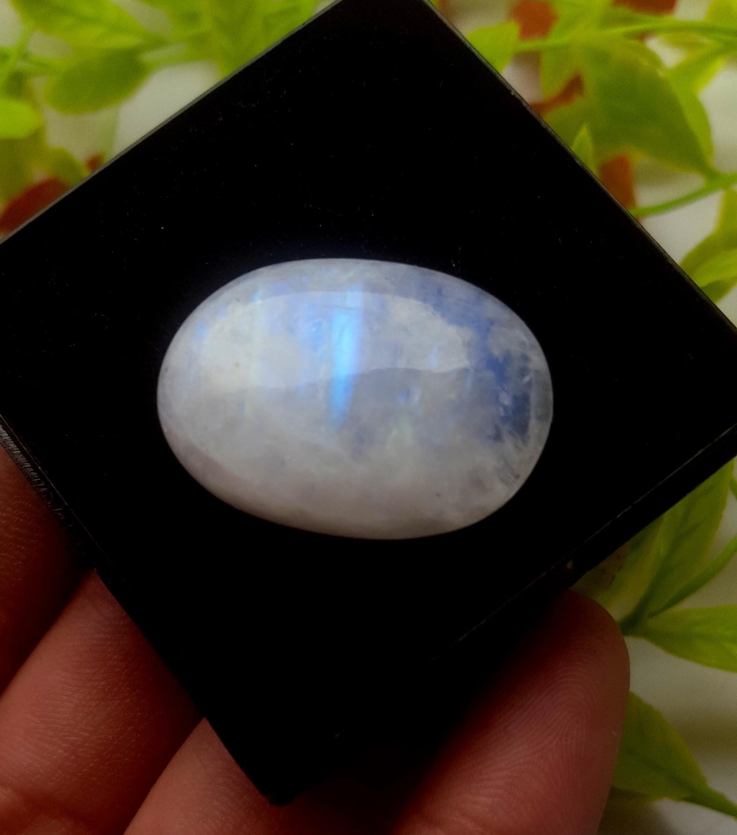 Moonstone, Natural Rainbow Moonstone, Oval Smooth Cabochon Loose Gemstone, 44.70 Carat, Size-29x20x8mm, Gift For Her,