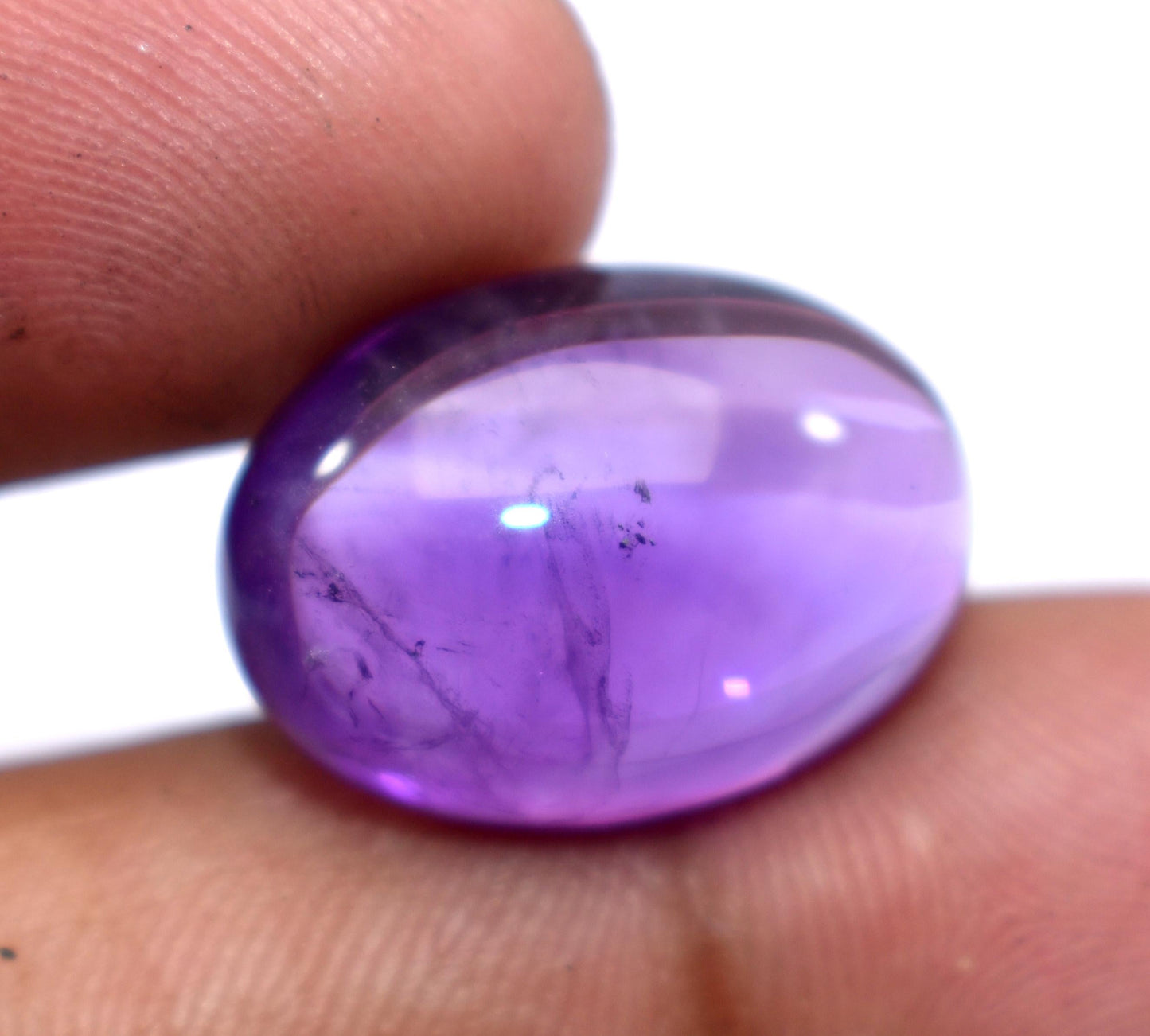 Rare & Natural Purple Amethyst, Oval Cabochon Loose Gemstone, 15 Carat, Size-13.5X19X2.5mm , Gift For Her,Pc-1