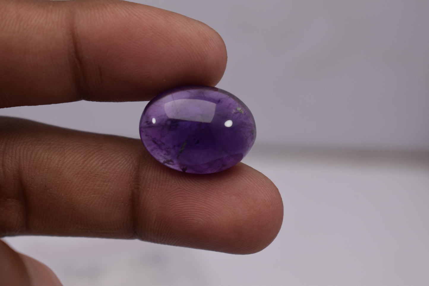 Rare & Natural Purple Amethyst, Oval Cabochon Loose Gemstone, 16.50 Carat, Size-14.5x19.5x8.5mm , Gift For Her,Pc-1