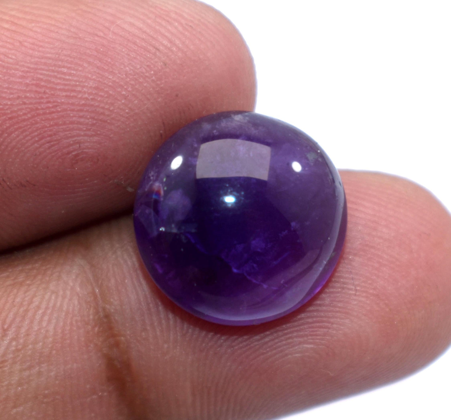 Rare & Natural Purple Amethyst, Round Cabochon Loose Gemstone, 9.25 Carat, Size-14x14x7mm, Gift For Her, Pc-1