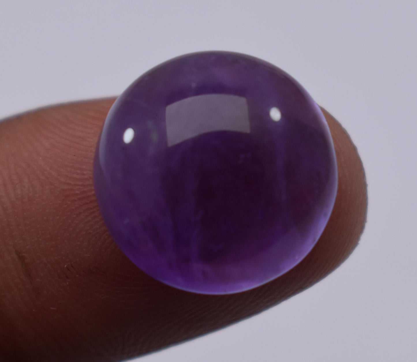 Rare & Natural Purple Amethyst, Round Cabochon Loose Gemstone, 11.00 Carat, Size-14.5x14.5x7.5mm, Gift For Her, Pc-1