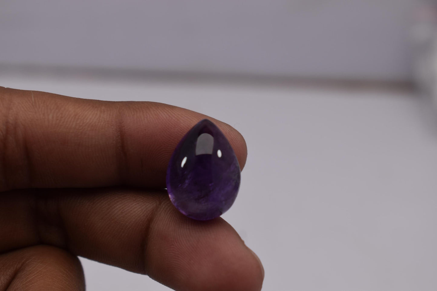 Rare & Natural Purple Amethyst, Pear Cabochon Loose Gemstone, 15.30 Carat, Size-14.5x19.5x8.5mm , Gift For Her, Pc-1