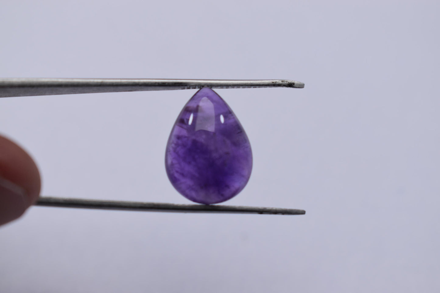 Rare & Natural Purple Amethyst, Pear Cabochon Loose Gemstone, 9.50 Carat, Size-12.5x17x7mm, Gift For Her, Pc-1