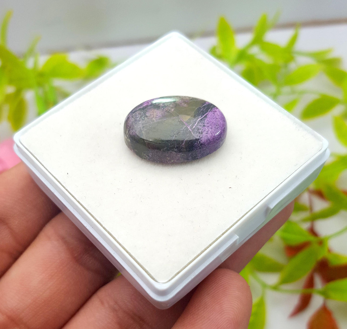 Purpurite, Natural Purpurite, Oval Smooth Cabochon Loose Gemstone, 17.35 Carat, Size-22x14x6mm, Gift For Her, PC-1