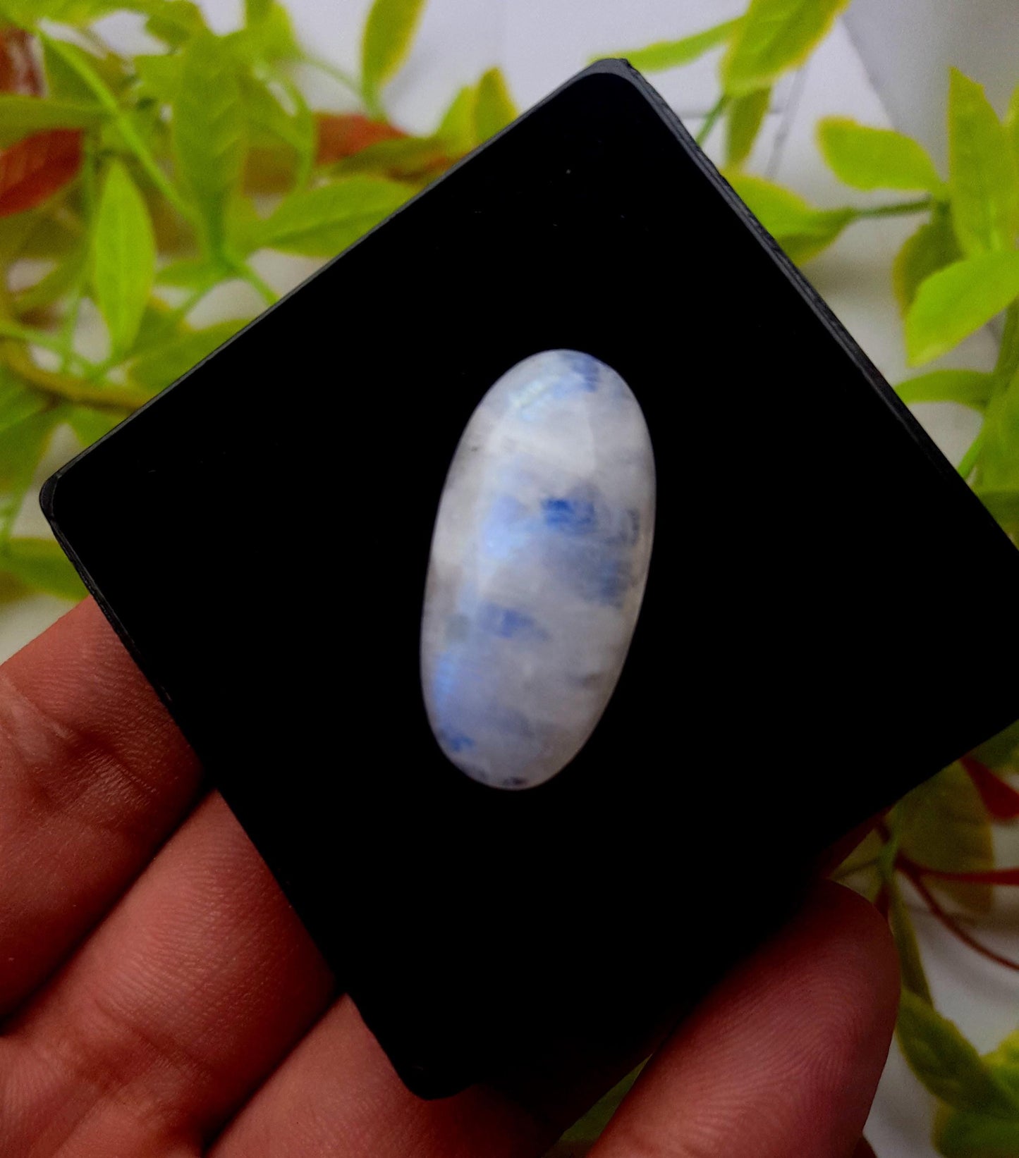 Rare & Natural Rainbow Moonstone, Oval Cabochon Loose Gemstone, 20.40 Carat, Size-28x13x6mm, Gift For Her, PC-1