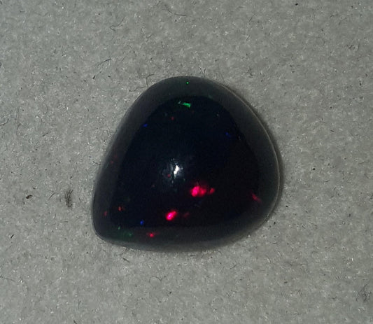 AAA Grade Natural Black Ethiopian Opal Pear, Welo Fire Cabochon Loose Gemstone, 4.40 Carat, Size-13x10.5x7mm, Gift For Her, PC-1