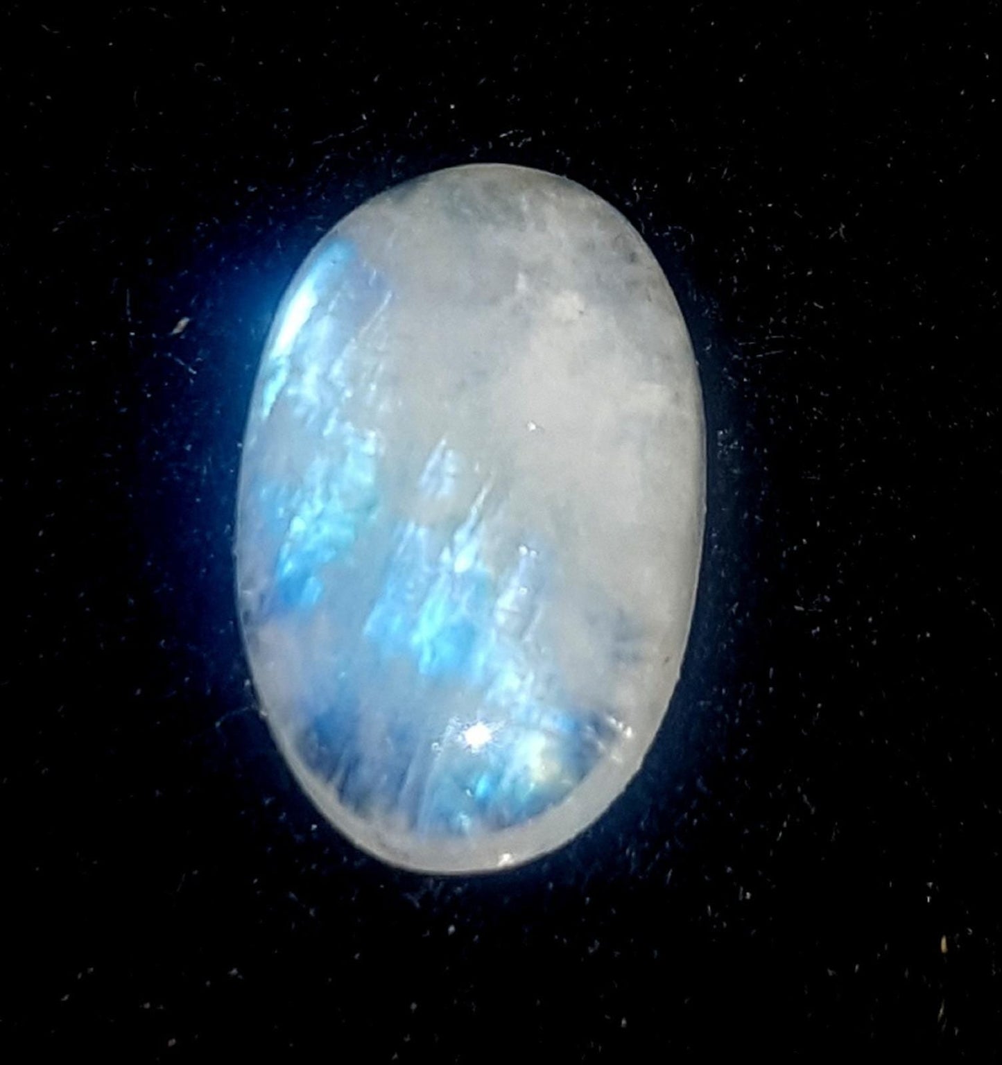 Rainbow Moonstone, Oval Blue Flashy Gemstone Lot, 5.10 Carat, Size-15x9.5x4mm,  Gift For Her, Pc-1