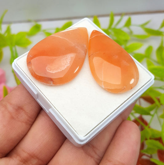 Rare & Natural Aventurine, Pear Smooth Cabochon Gemstone Lot, 70.98 Carat, Size-40x25x5mm To 37x22x5mm, Gift For Her, PC-2