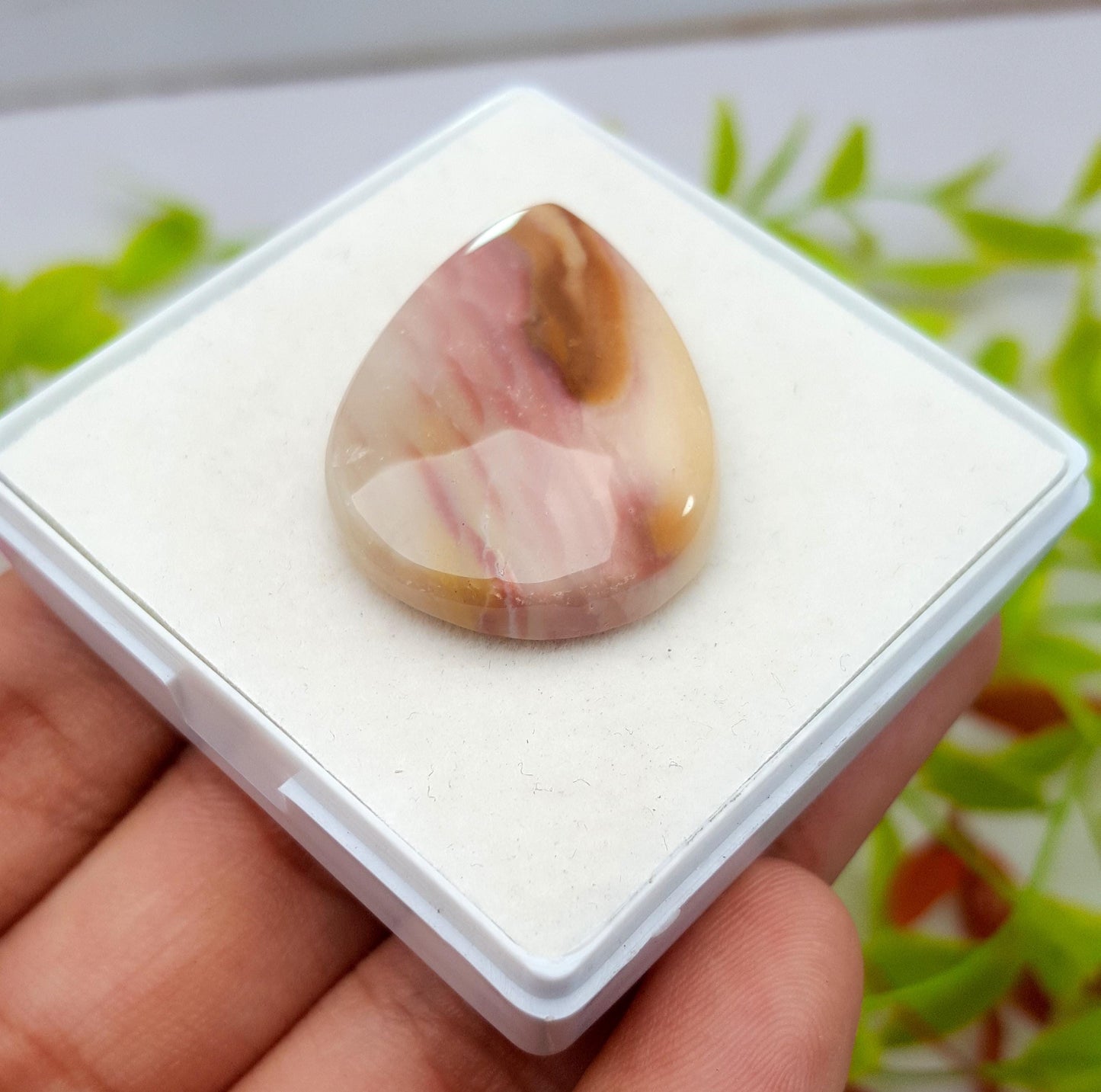 Jasper, Natural Imperial Jasper, Pear Cabochon Loose Gemstone, 35.70 Carat, Size-32x23x6mm, Gift For Her,