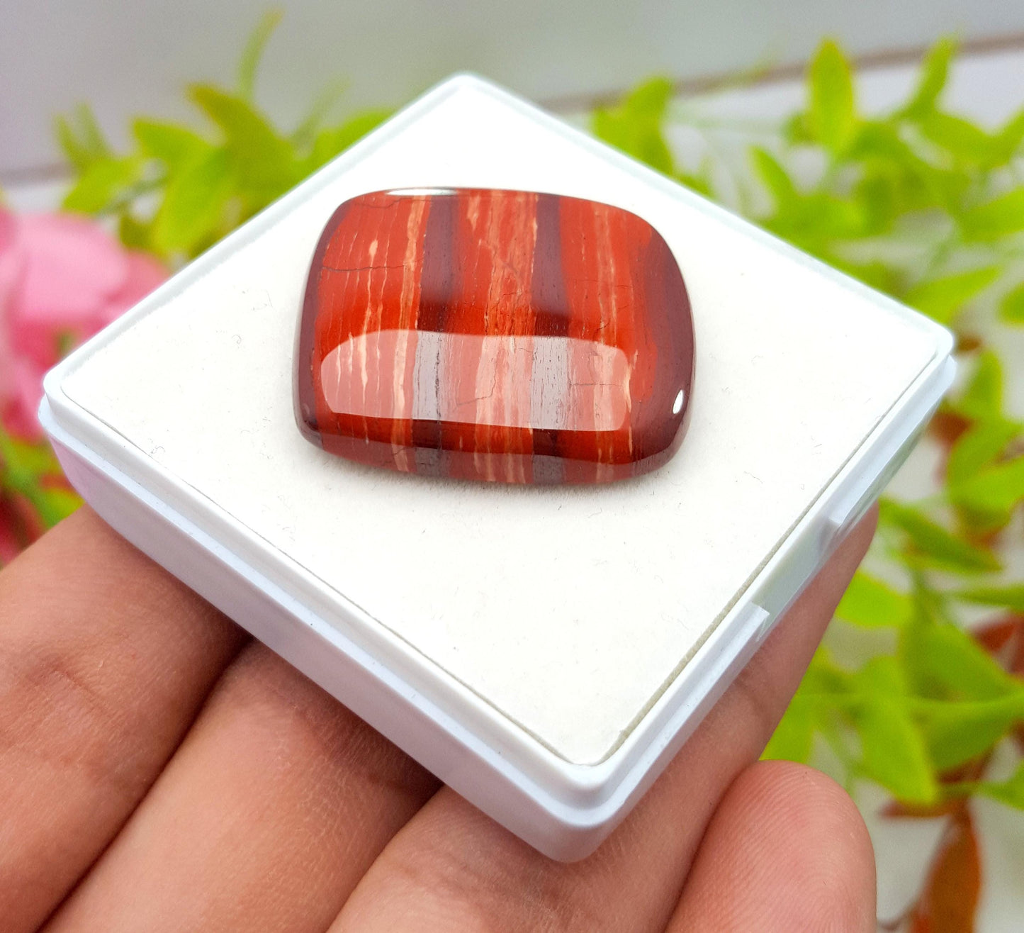 Natural Snake Skin Jasper, Cushion Shape Cabochon Loose Gemstone, 58.30 Carat, Size-29x27x7mm, Gift For Her, PC-1