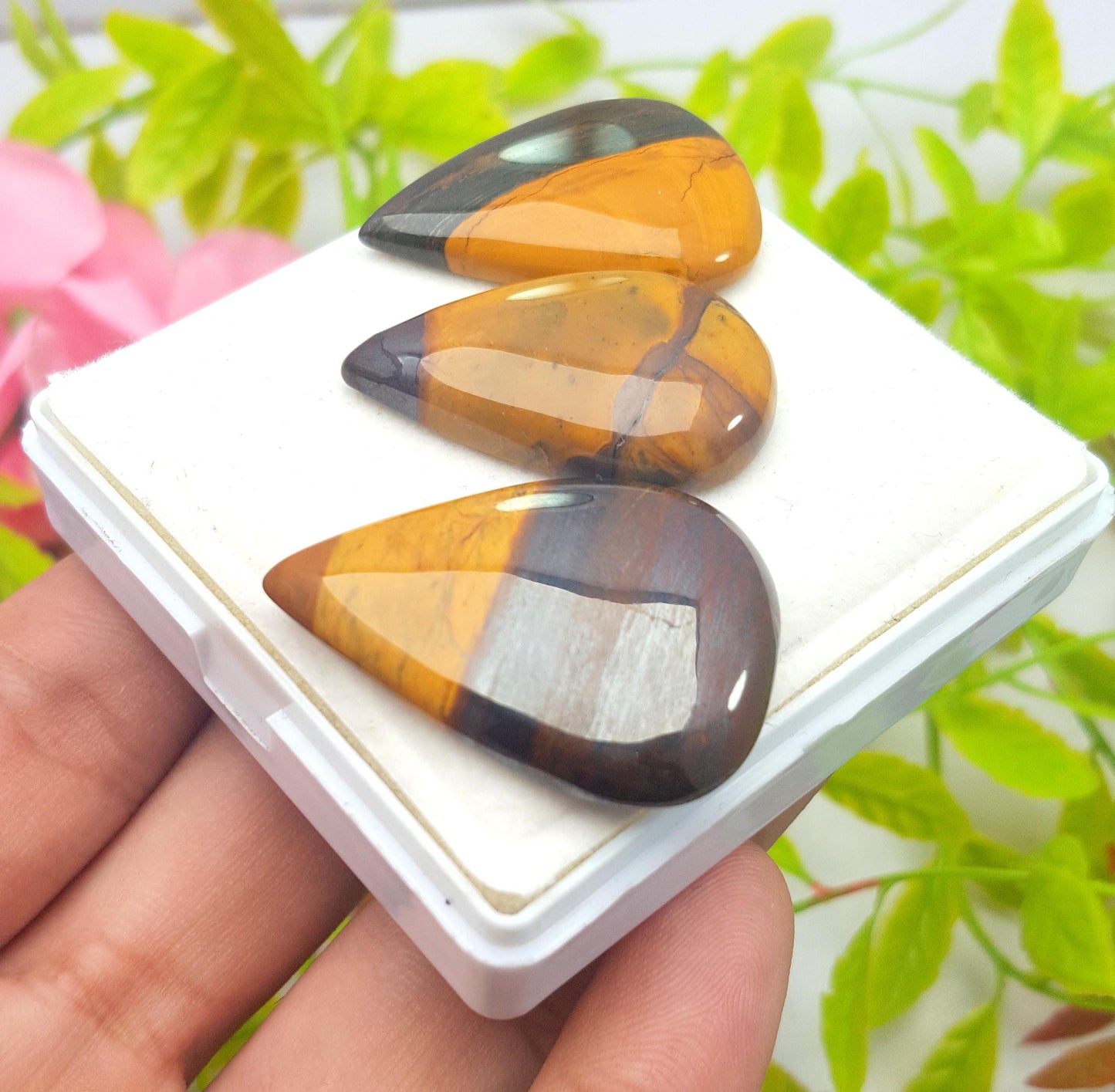 Jasper, Natural Mookaite Jasper, Pear Cabochon Gemstone Lot, 105.20 Carat, Size-35x25x5mm To 32x19x6mm, Gift For Her, PC-3