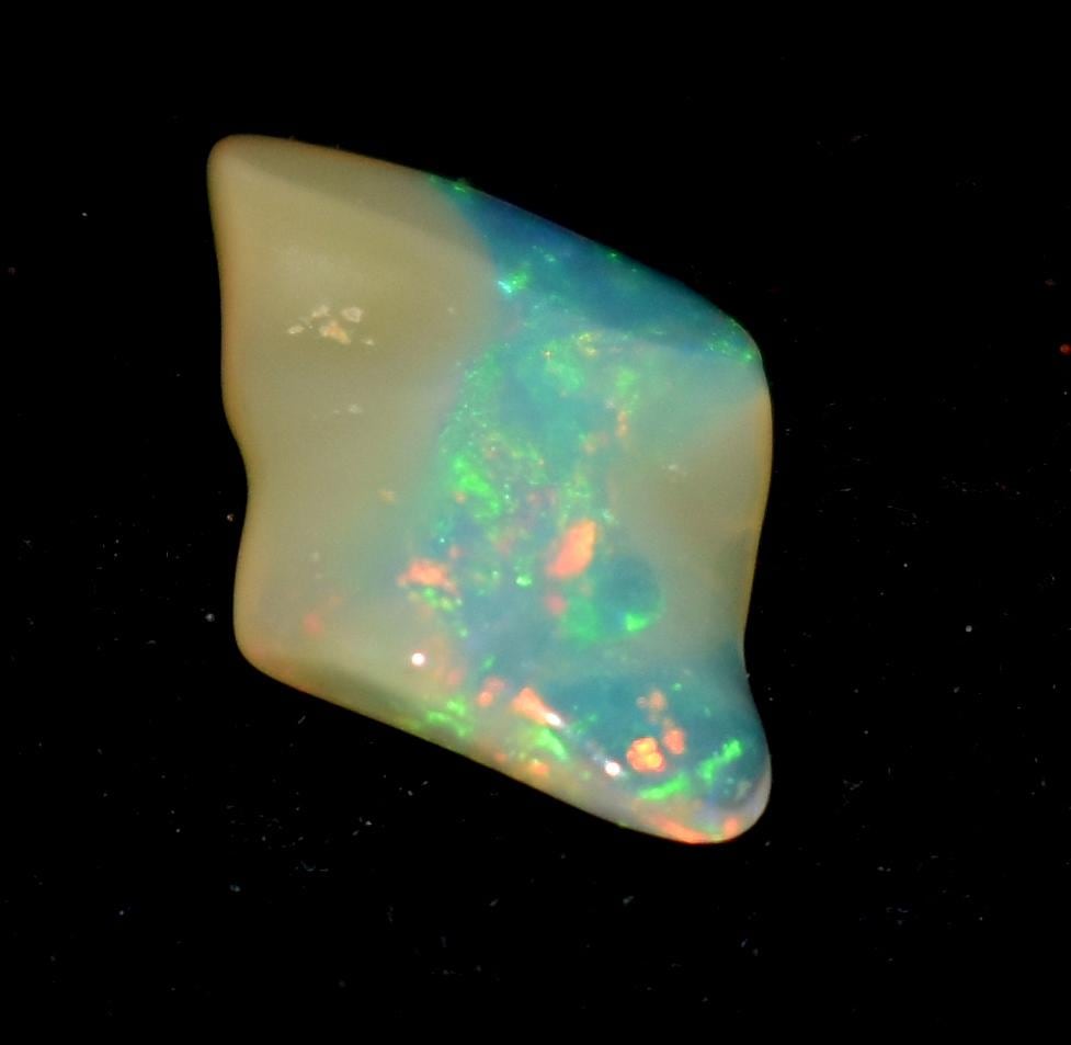 Opal, Natural Ethiopian Opal, Multi Fire Opal Polish Raw Gemstone, 1.00 Carat, Size-7.5x13.5x3mm, Gift For Her, PC-1