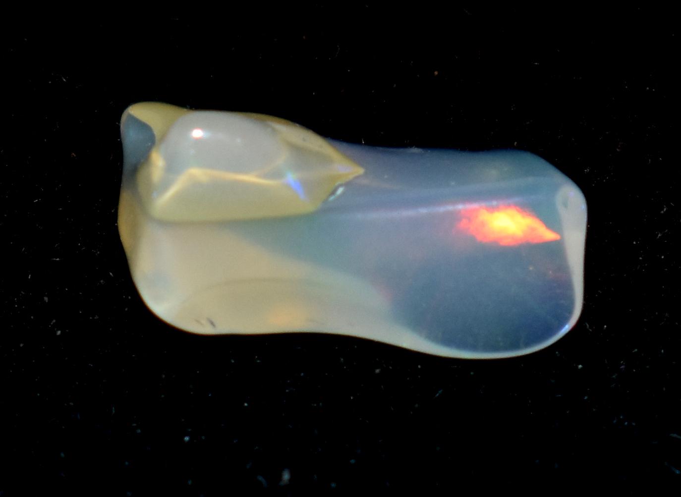 Opal, Natural Ethiopian Opal, Multi Fire Opal Polish Raw Gemstone, 0.90 Carat, Size-8x11x5mm, Gift For Her, PC-1