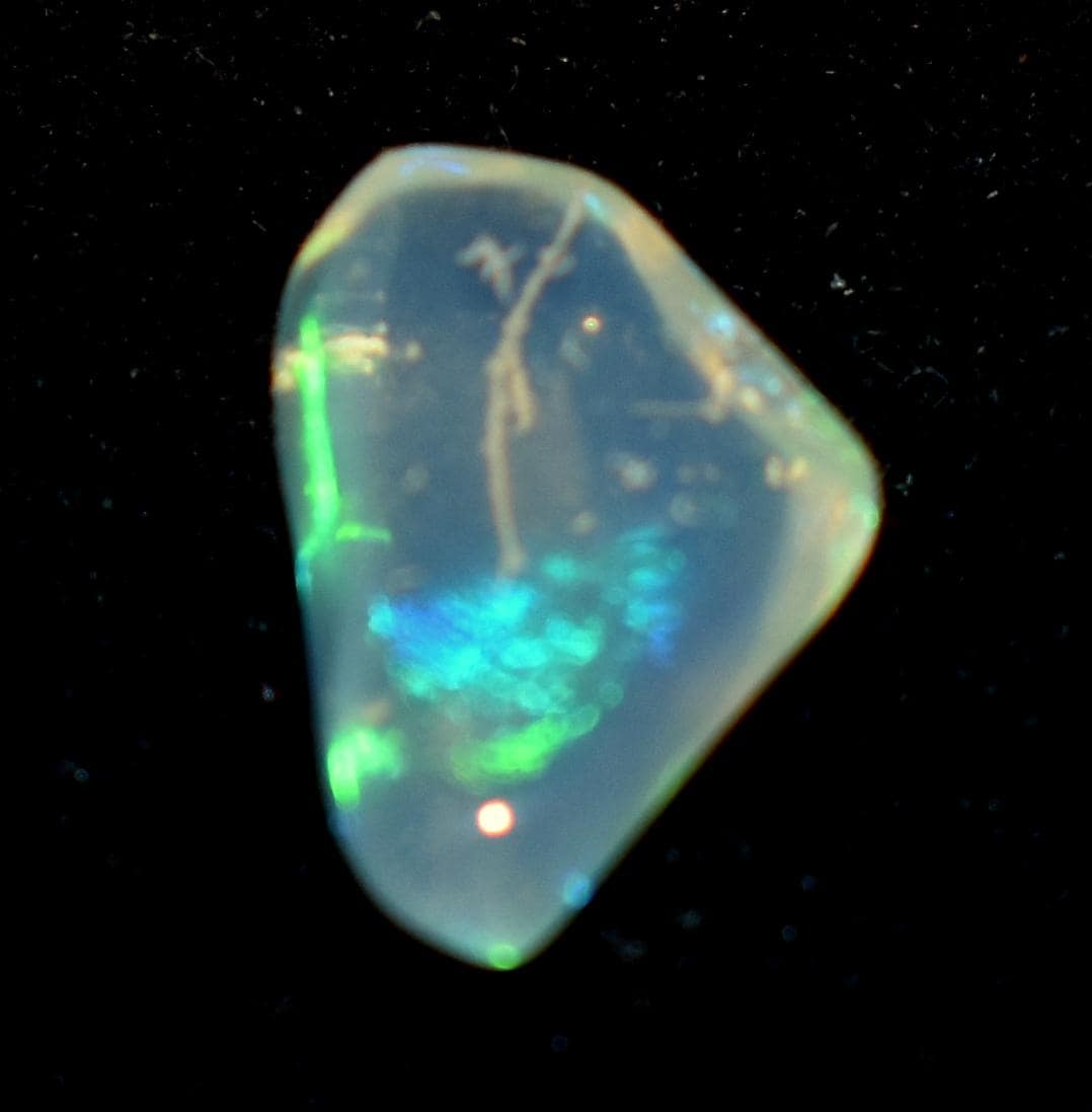 Opal, Natural Ethiopian Opal, Multi Fire Opal Polish Raw Gemstone, 1.35 Carat, Size-7.5x11.5x4mm, Gift For Her, PC-1