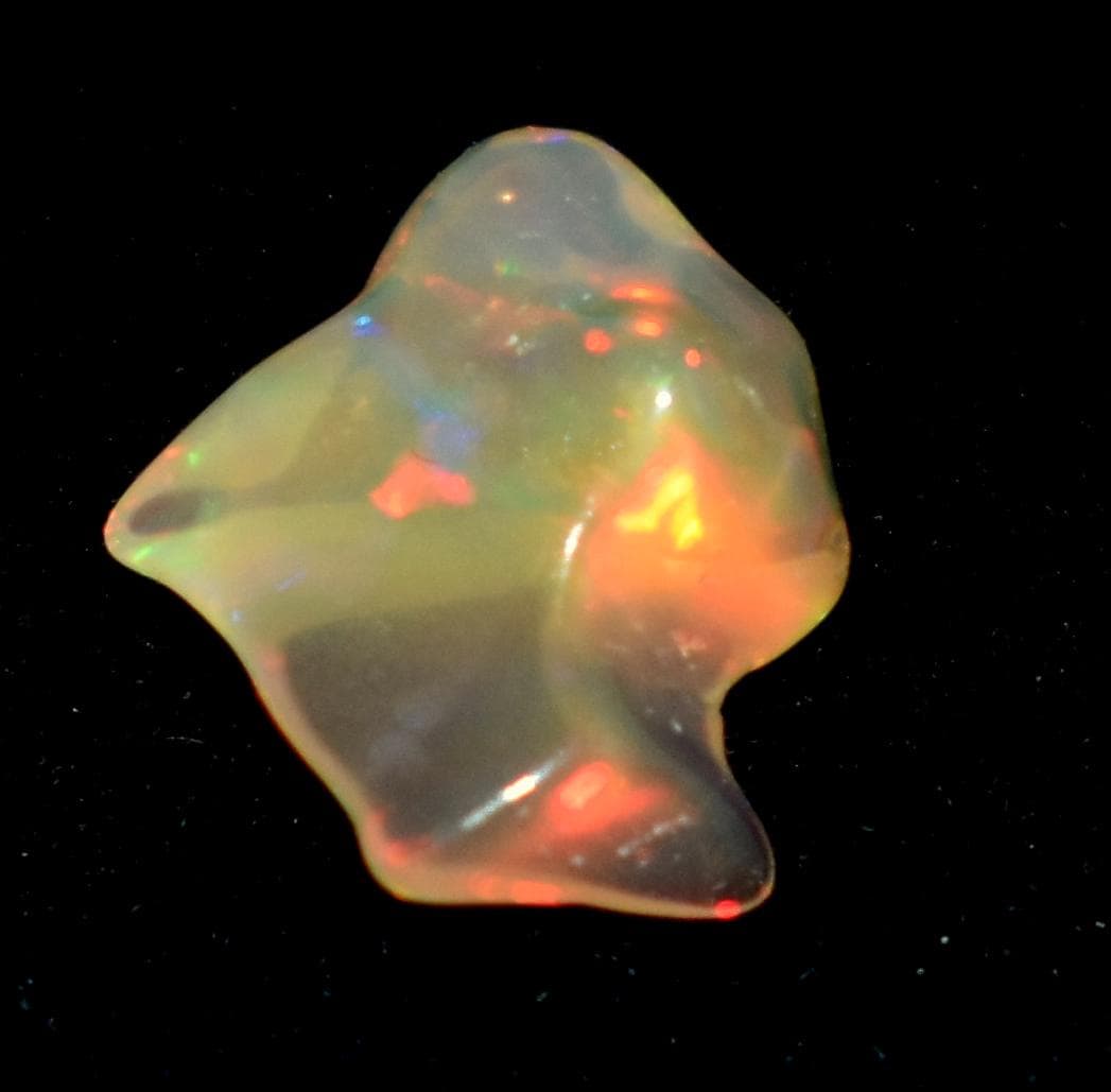 Opal, Natural Ethiopian Opal, Multi Fire Opal Polish Raw Gemstone, 1.55 Carat, Size-9.5x10.5x5mm, Gift For Her, PC-1