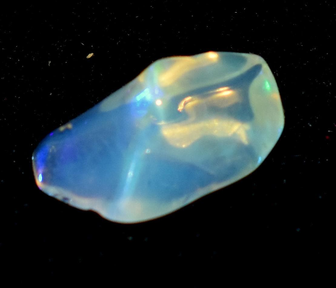 Opal, Natural Ethiopian Opal, Multi Fire Opal Polish Raw Gemstone, 1.60 Carat, Size-7x13x5mm, Gift For Her, PC-1