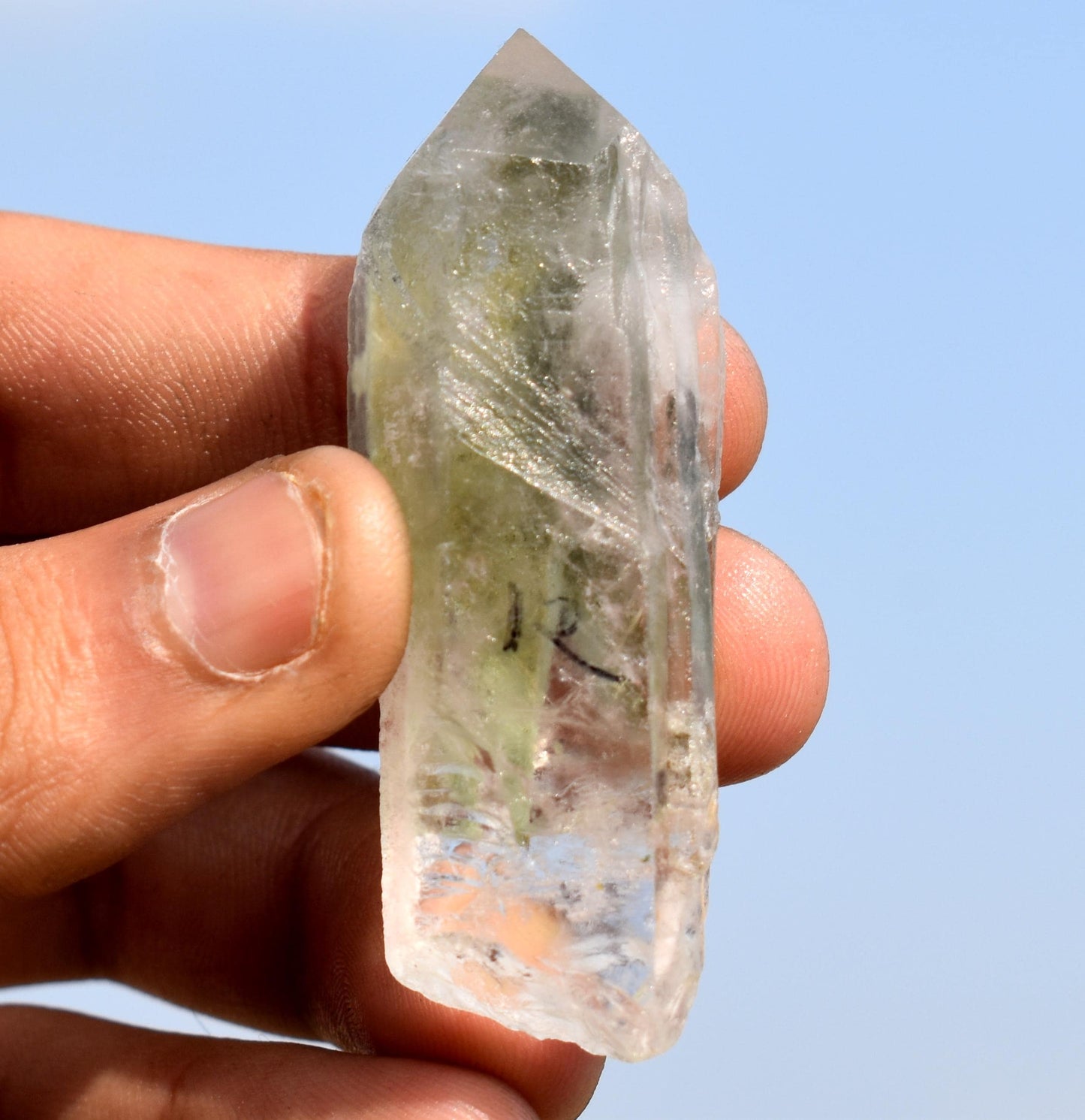 Natural Silver Phantom Lemurian Crystal, Lemurian Seed Crystal, 28.85 Gram,