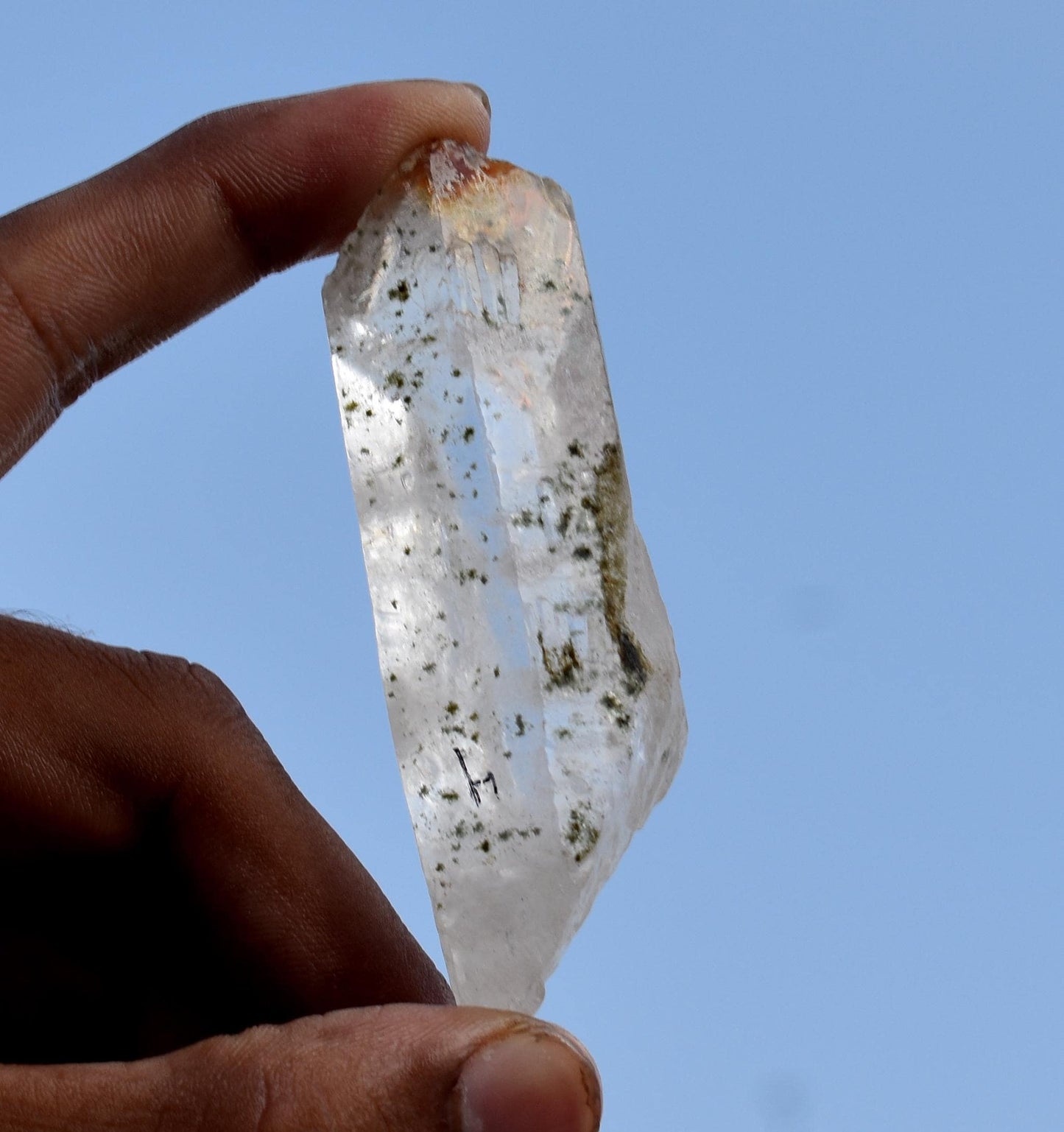 Rare & Natural Moss Seed Crystal, Quartz Tower, Quartz Crystal, Size-3'' Inch-1''inche, 48.60 Gram,