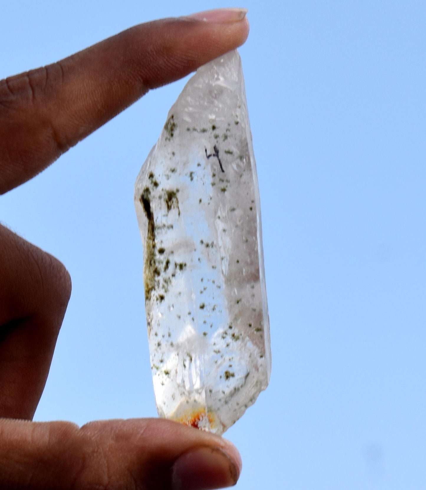 Rare & Natural Moss Seed Crystal, Quartz Tower, Quartz Crystal, Size-3'' Inch-1''inche, 48.60 Gram,