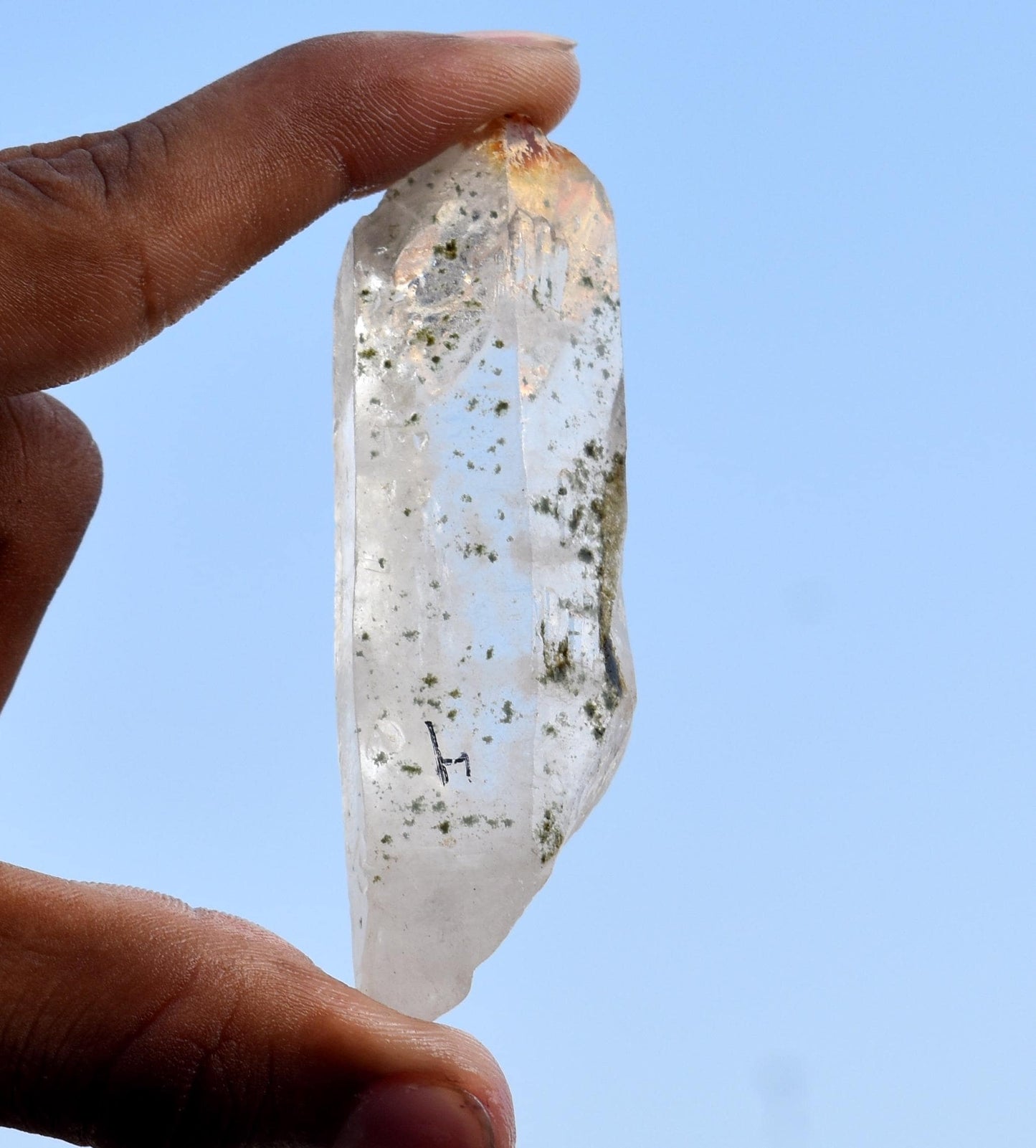 Rare & Natural Moss Seed Crystal, Quartz Tower, Quartz Crystal, Size-3'' Inch-1''inche, 48.60 Gram,