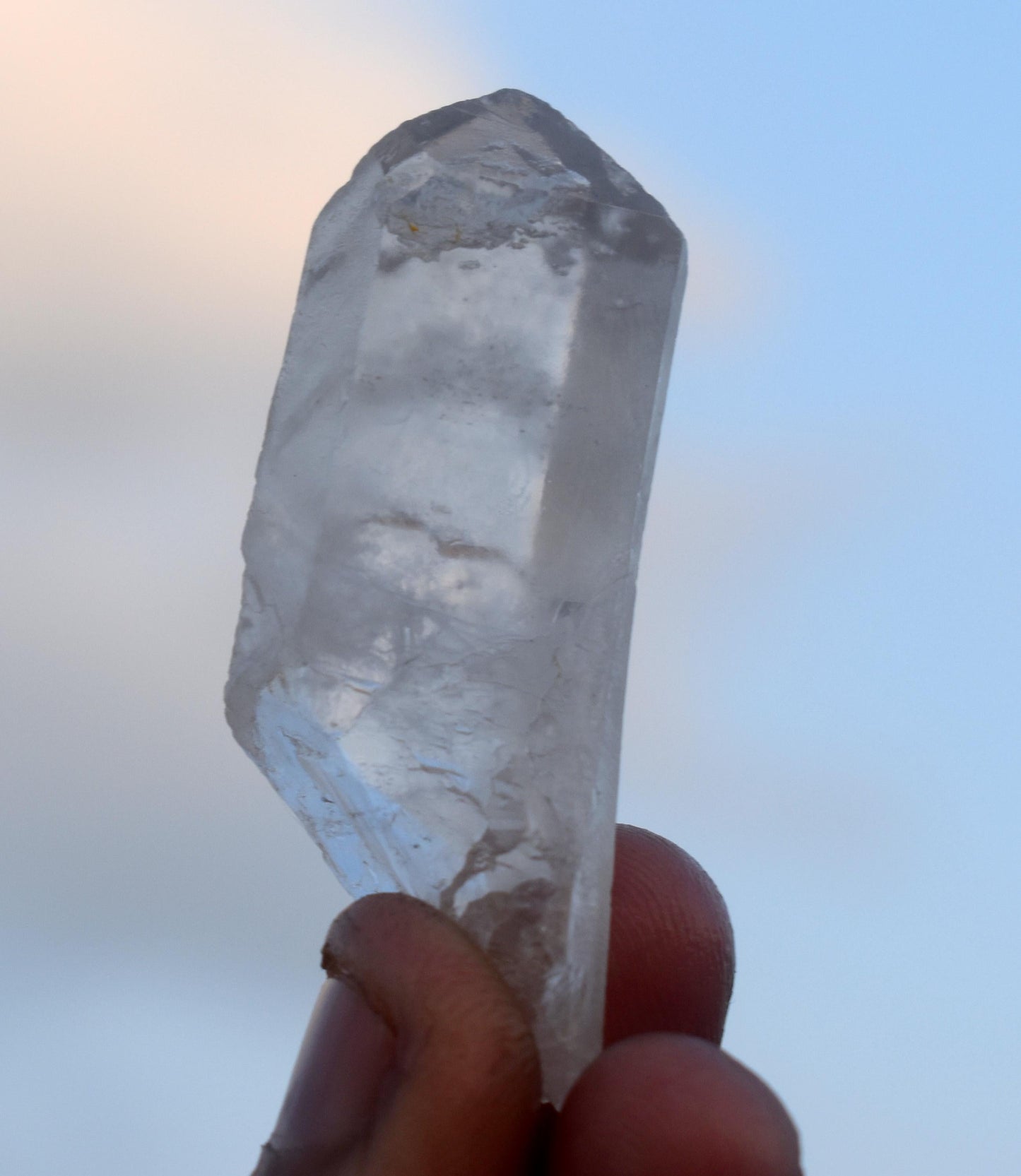 Phantom, Natural White Phantom In Quartz Tower, High Clarity Crystal, 15.29 Gram, Size-2'' inch-1''inch,