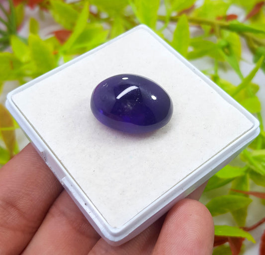 Amethyst, Natural Purple Amethyst, Oval Cabochon Loose Gemstone, 28.50 Carat, Size-16x21.5x12mm, Gift For Her,