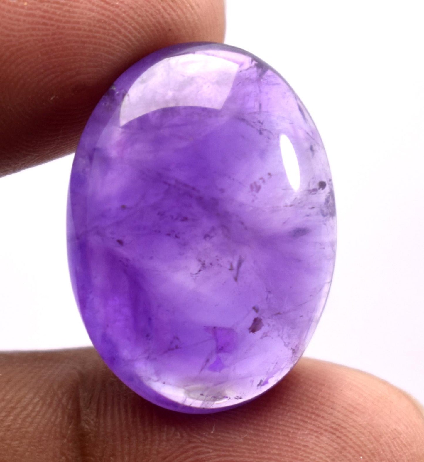 Amethyst, Natural Purple Amethyst, Oval Cabochon Loose Gemstone, 31.00 Carat, Size-19x25x9mm, Gift For Her,