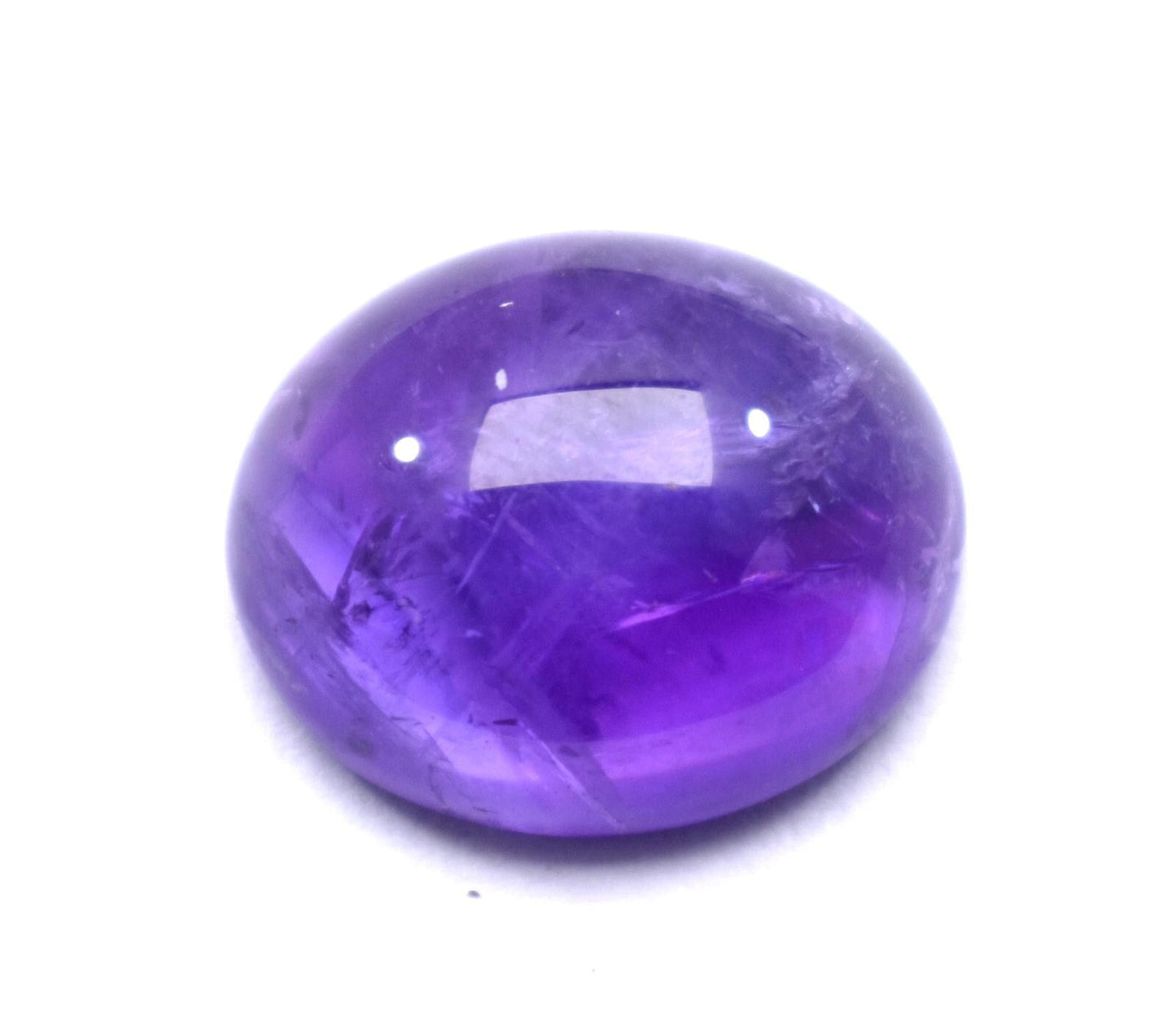 Amethyst, Natural Purple Amethyst, Oval Cabochon Loose Gemstone, 20.00 Carat, Size-16.5x19.5x8.5mm, Gift For Her,