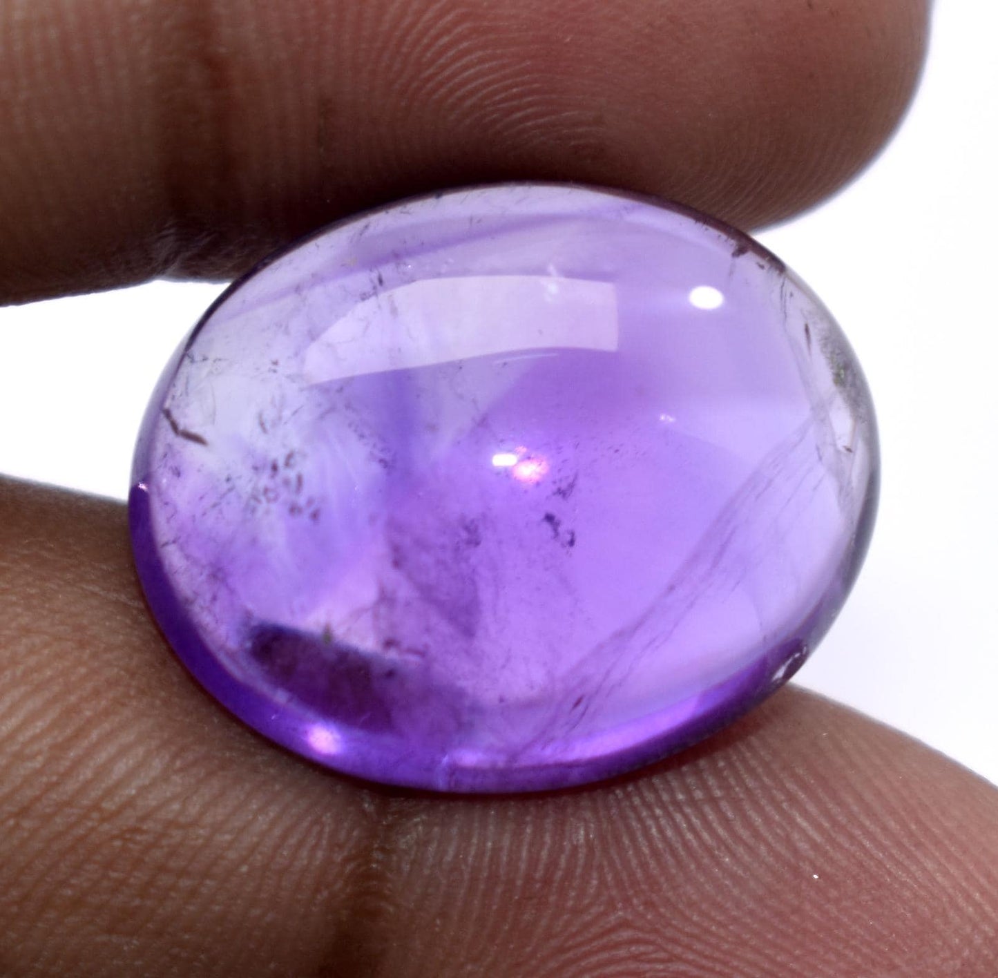 Amethyst, Natural Purple Amethyst, Oval Cabochon Loose Gemstone, 25.30 Carat, Size-18x22x9.5mm, Gift For Her,