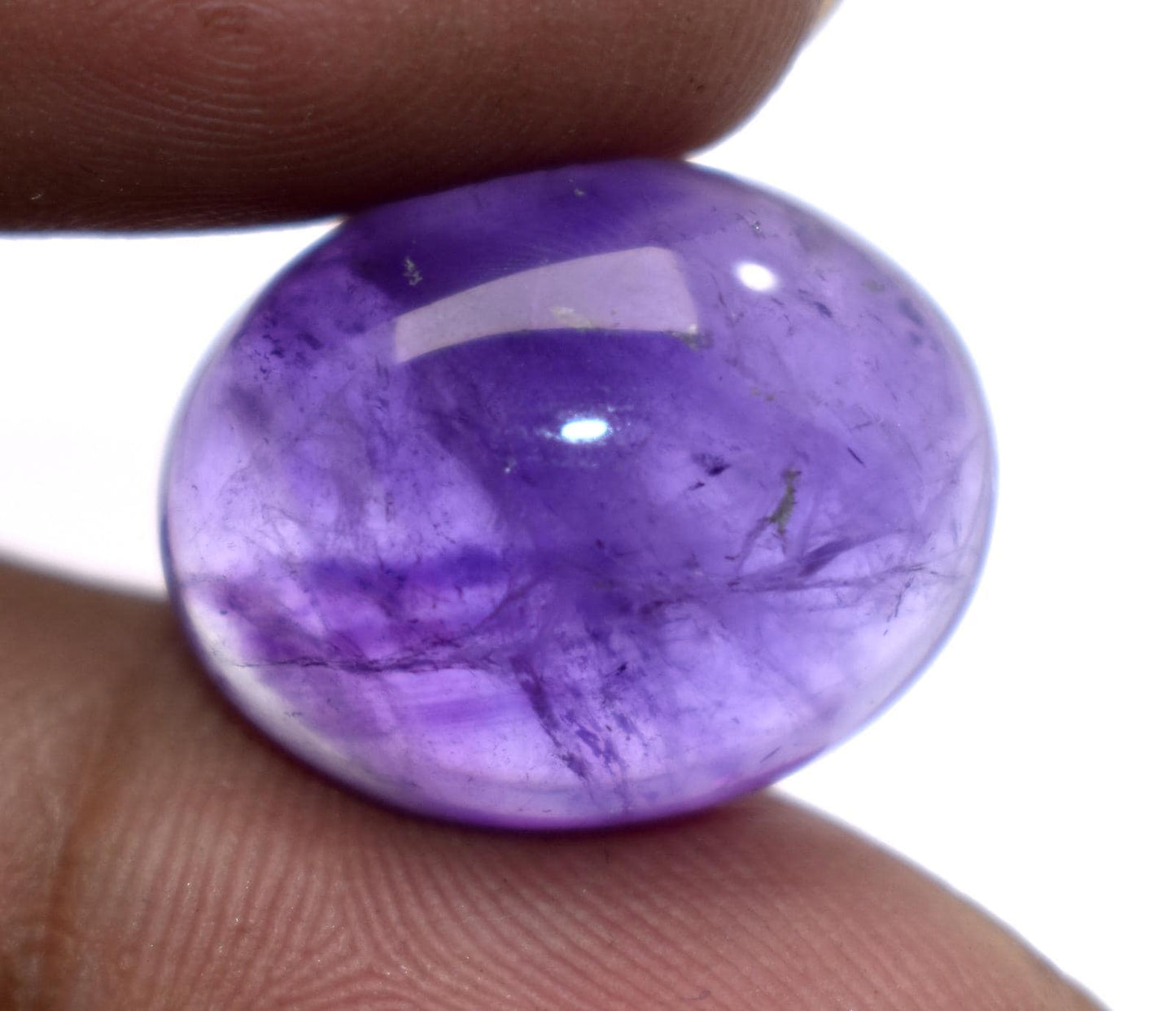 Amethyst, Natural Purple Amethyst, Oval Cabochon Loose Gemstone, 16.40 Carat, Size-15x18.5x8.5mm, Gift For Her,