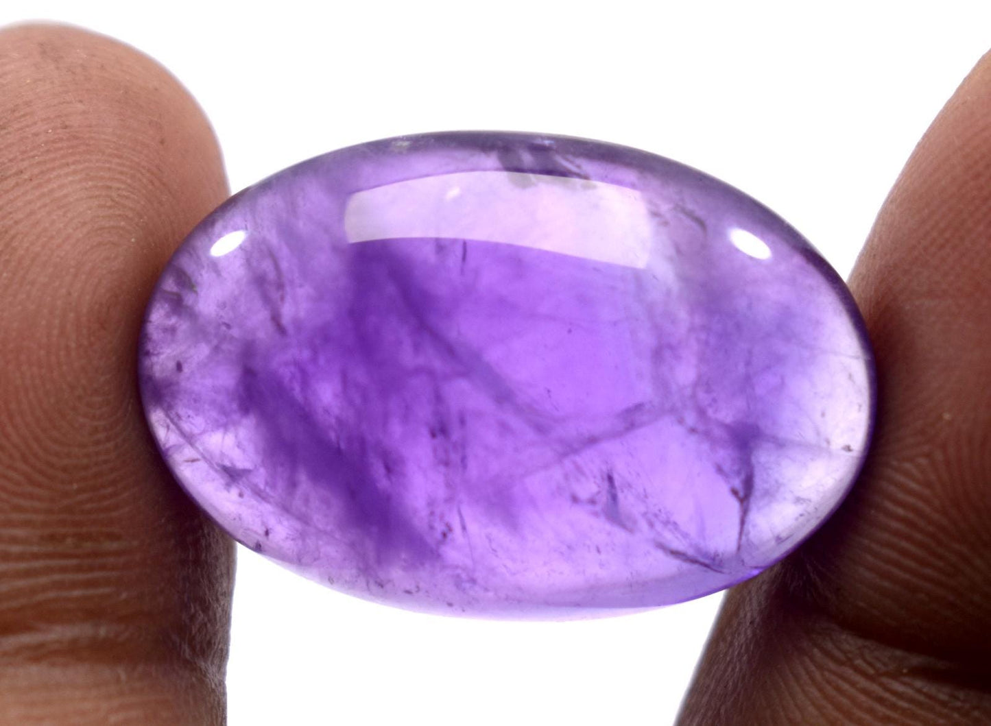 Rare & Natural Purple Amethyst, Oval Cabochon Loose Gemstone, 31.00 Carat, Size-17.5x26x9.5mm, Gift For Her,