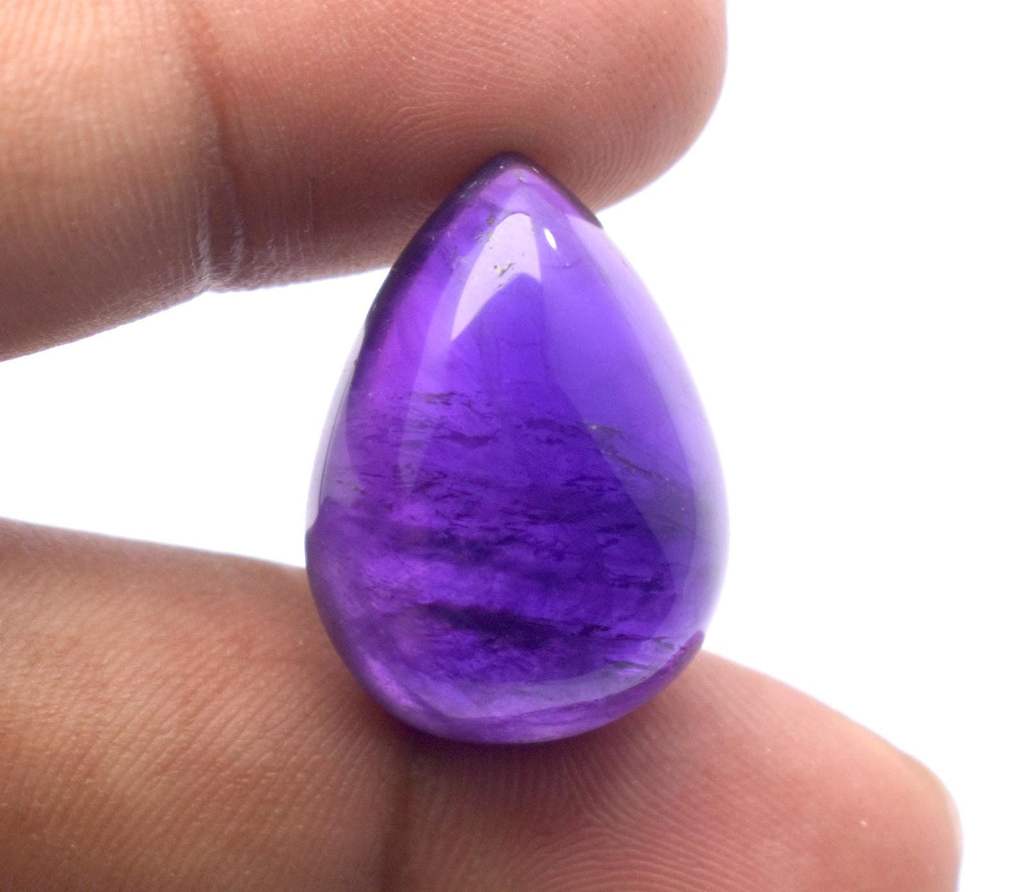 Amethyst, Natural Purple Amethyst, Pear Cabochon Loose Gemstone, 30.35 Carat, Size-18x24.5x10.5mm, Gift For Her,