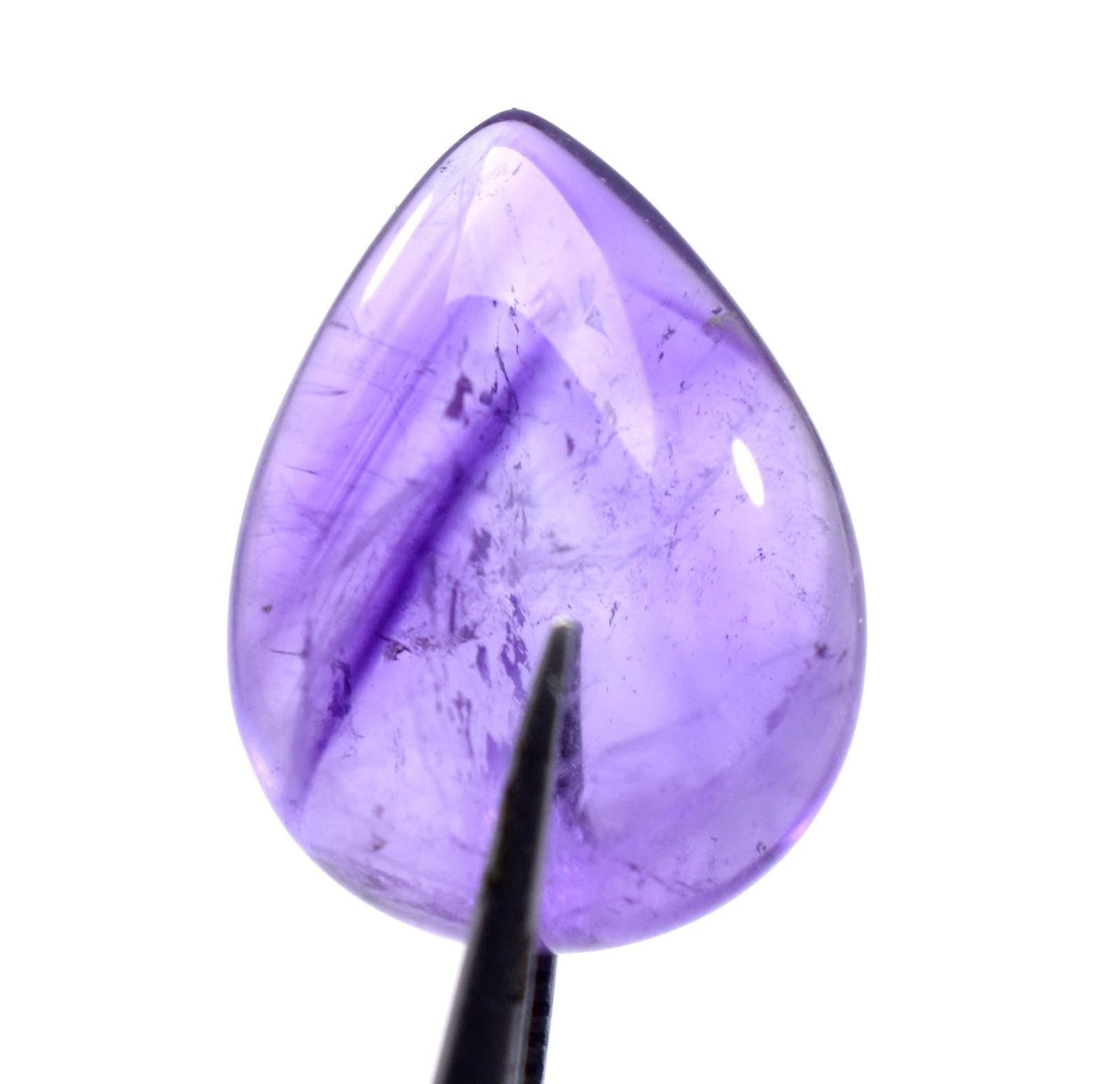 Amethyst, Natural Purple Amethyst, Pear Cabochon Loose Gemstone, 17.40 Carat, Size-18x21x8mm, Gift For Her,