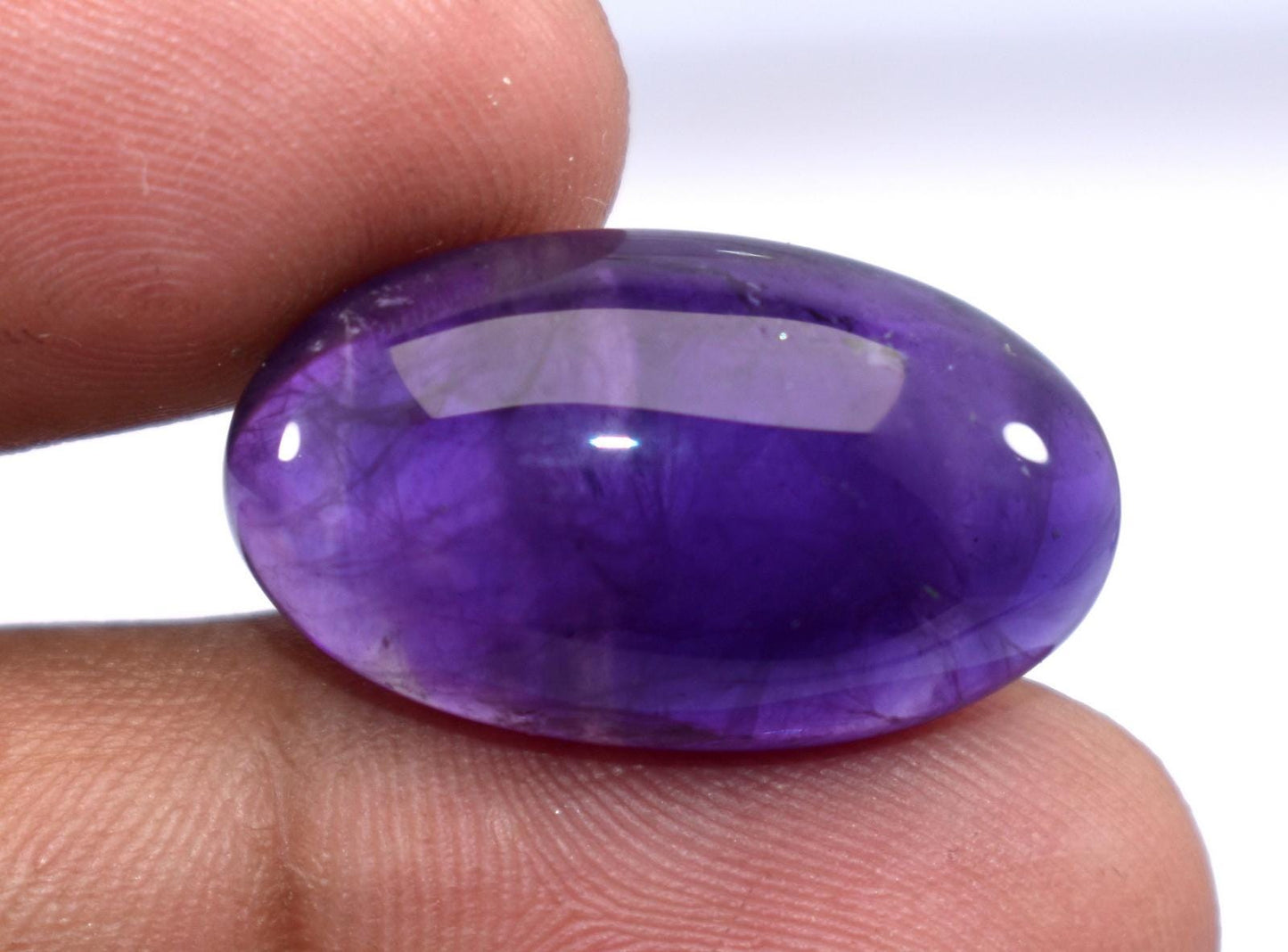 Rare & Natural Purple Amethyst, Oval Cabochon Loose Gemstone, 20.30 Carat, Size-13.5x23.5x8.5mm, Gift For Her,