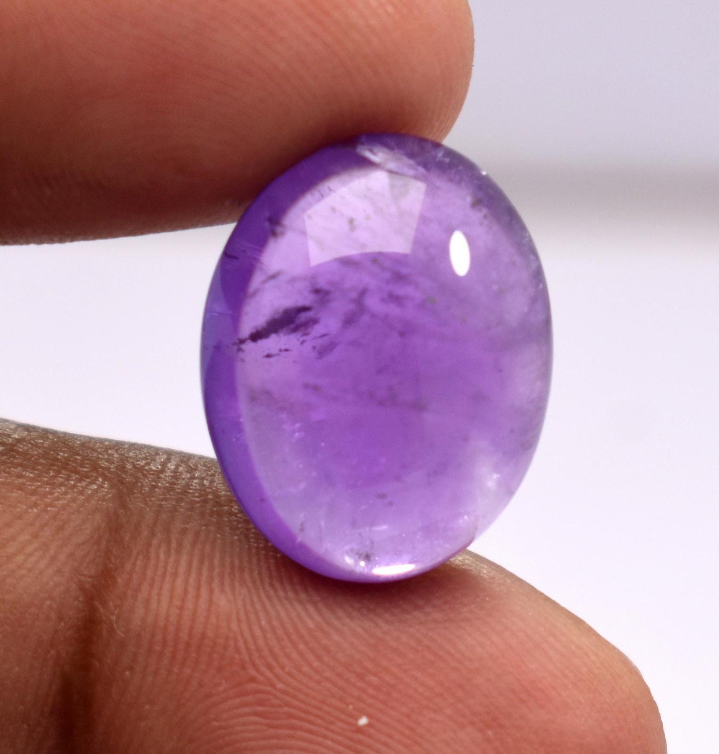 Rare & Natural Purple Amethyst, Oval Cabochon Loose Gemstone, 14.80 Carat, Size-15x19x8mm, Gift For Her,