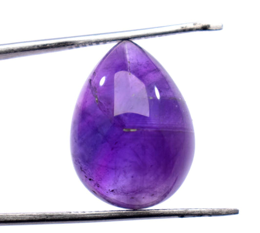 Amethyst, Natural Purple Amethyst, Pear Cabochon Loose Gemstone, 15.00 Carat, Size-14x19x8mm, Gift For Her,