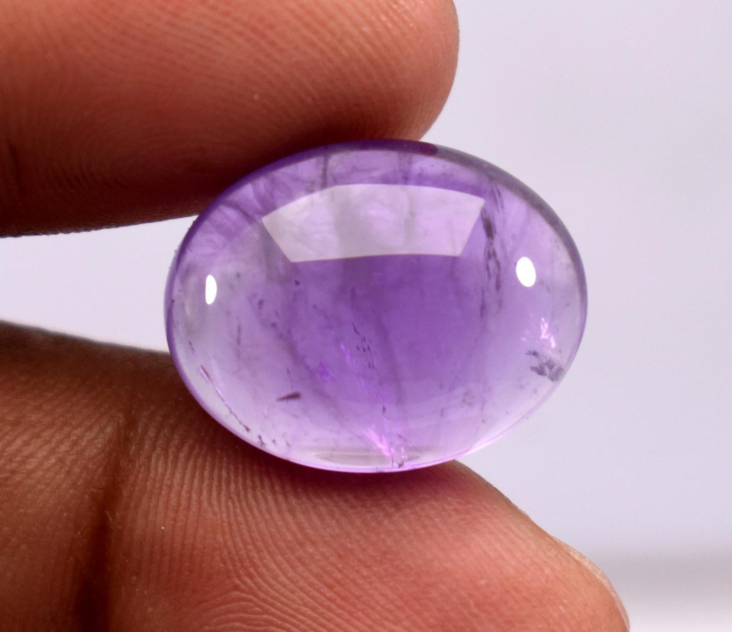 Rare & Natural Purple Amethyst, Oval Cabochon Loose Gemstone, 15.30 Carat, Size-15x19x8mm, Gift For Her,