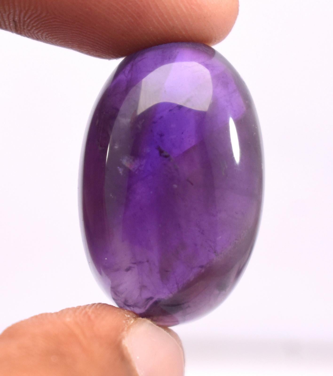 Rare & Natural Purple Amethyst, Oval Cabochon Loose Gemstone, 40.10 Carat, Size-18x27x10mm, Gift For Her,