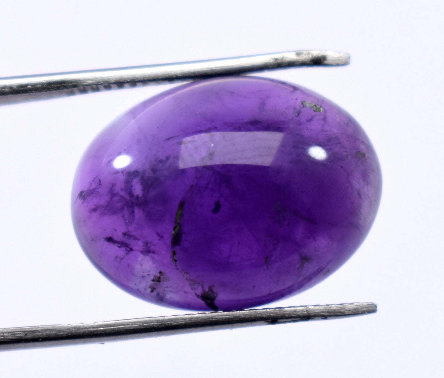 Rare & Natural Purple Amethyst, Oval Cabochon Loose Gemstone, 16.50 Carat, Size-14.5x19.5x8.5mm , Gift For Her,Pc-1