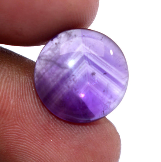 Rare & Natural Purple Amethyst, Round Cabochon Loose Gemstone, 7.70 Carat, Size-14x14x5.5mm, Gift For Her, Pc-1