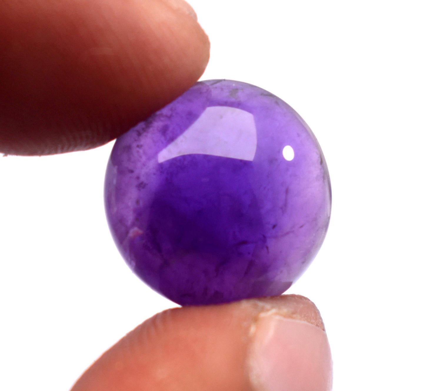 Rare & Natural Purple Amethyst, Round Cabochon Loose Gemstone, 9.25 Carat, Size-14x14x7mm, Gift For Her, Pc-1