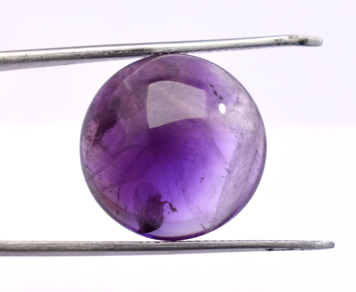 Rare & Natural Purple Amethyst, Round Cabochon Loose Gemstone, 26.70 Carat, Size-18x18x8mm, Gift For Her, Pc-1