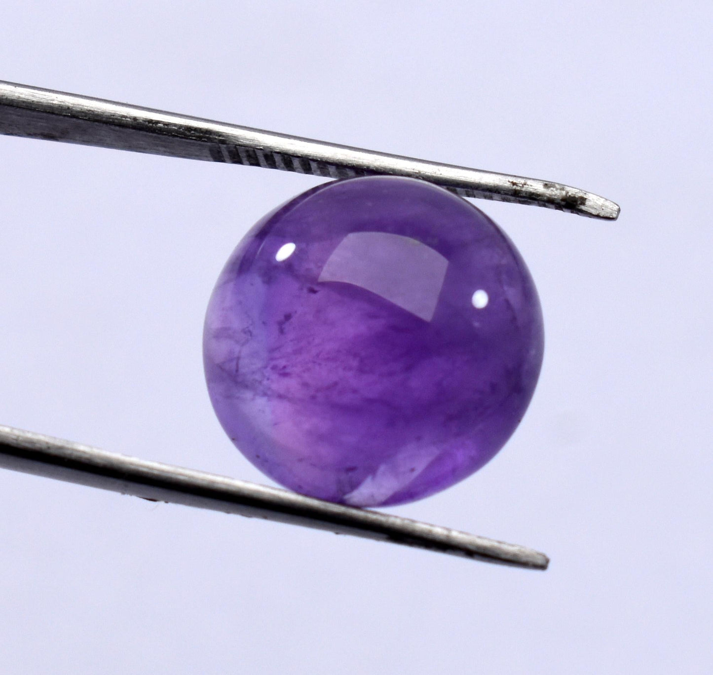 Rare & Natural Purple Amethyst, Round Cabochon Loose Gemstone, 11.00 Carat, Size-14.5x14.5x7.5mm, Gift For Her, Pc-1