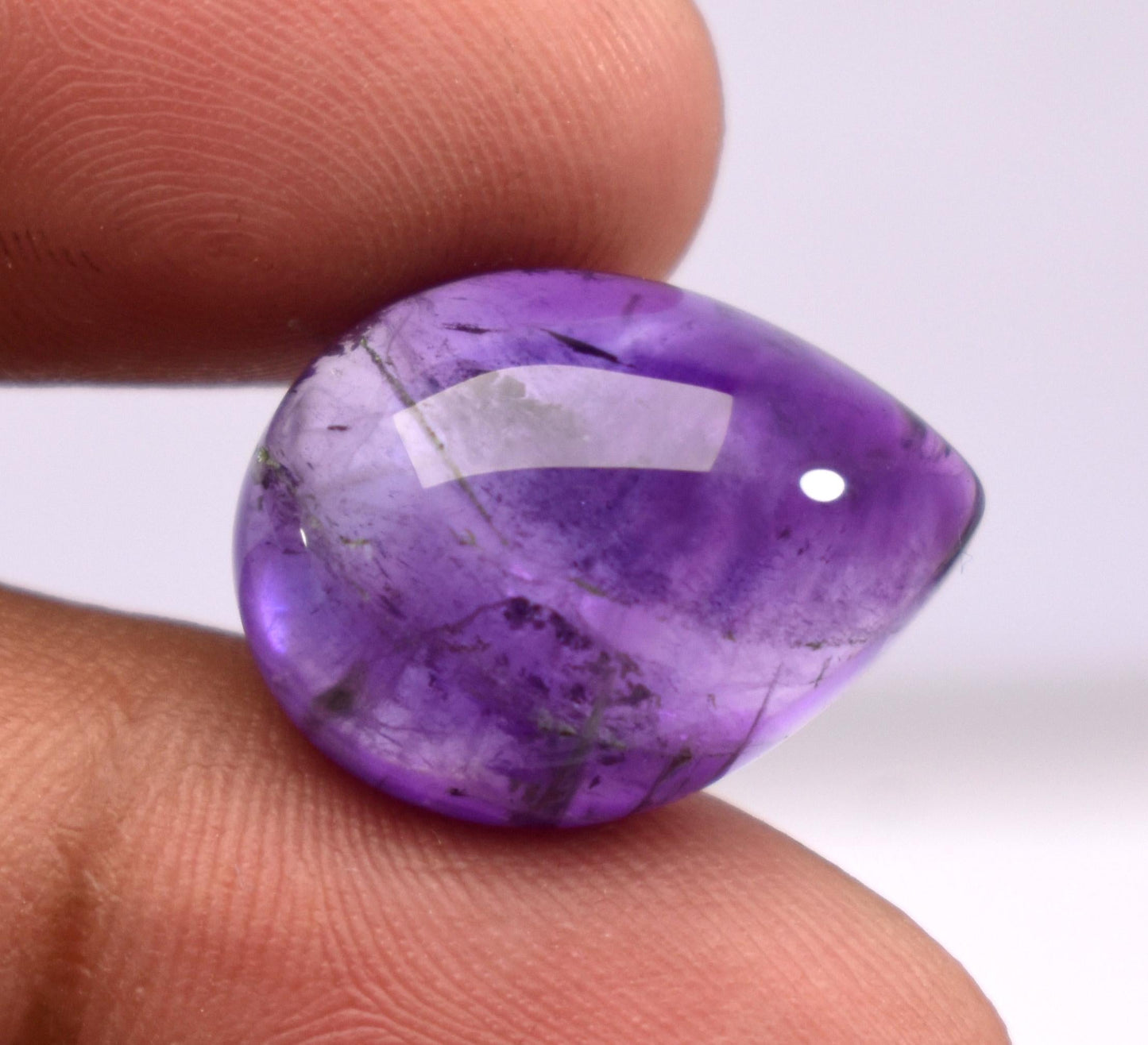 Rare & Natural Purple Amethyst, Pear Cabochon Loose Gemstone, 15.30 Carat, Size-14.5x19.5x8.5mm , Gift For Her, Pc-1