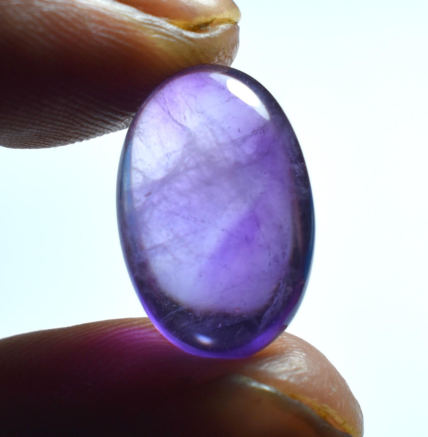 Rare & Natural Purple Amethyst, Oval Cabochon Loose Gemstone, 12.00 Carat, Size-12x18x8mm, Gift For Her, Pc-1